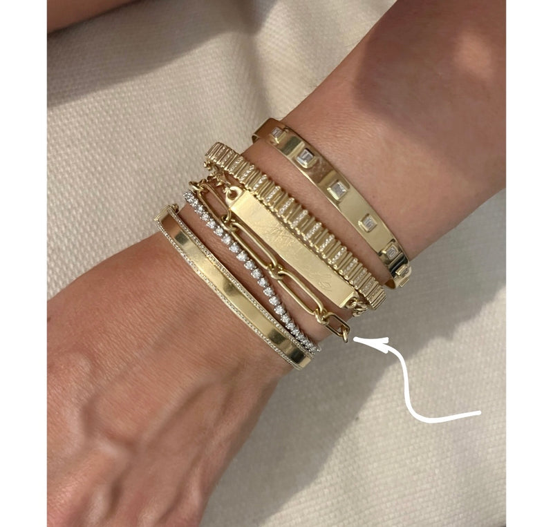 Gold Link + Loop Chain Bracelet
