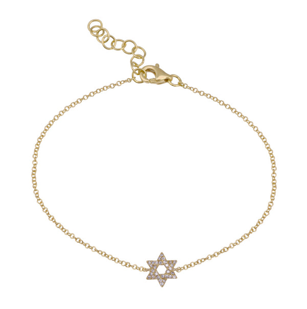The Mini Diamond Jewish Star Bracelet
