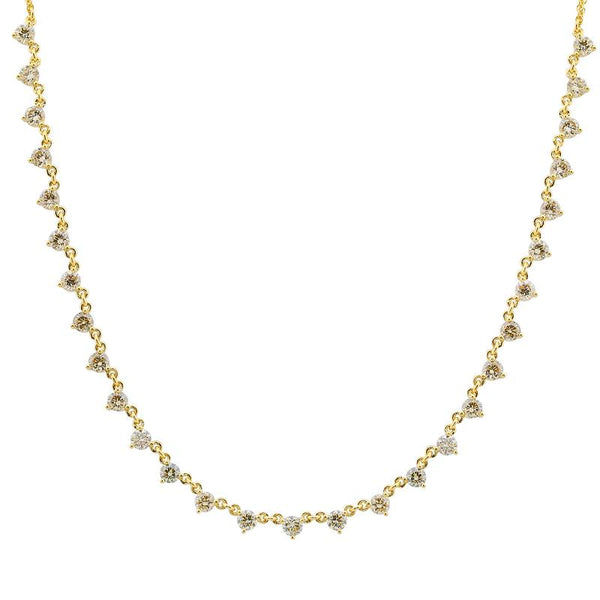 2.13ct Floating Diamond Tennis Necklace Section