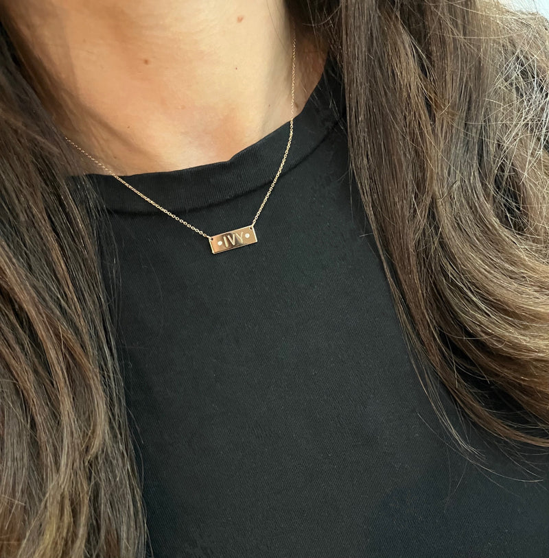 The Ivy Nameplate Necklace