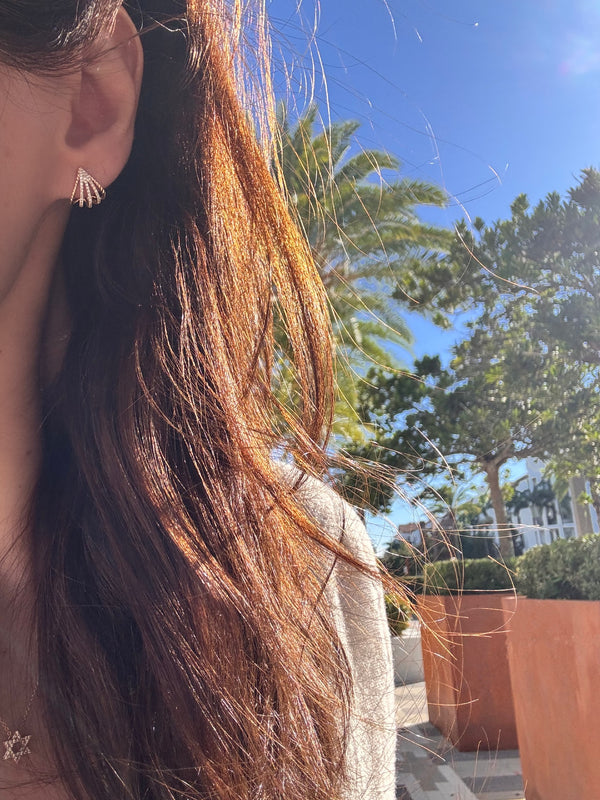 The Demi Beaded & Diamond Cage Earrings