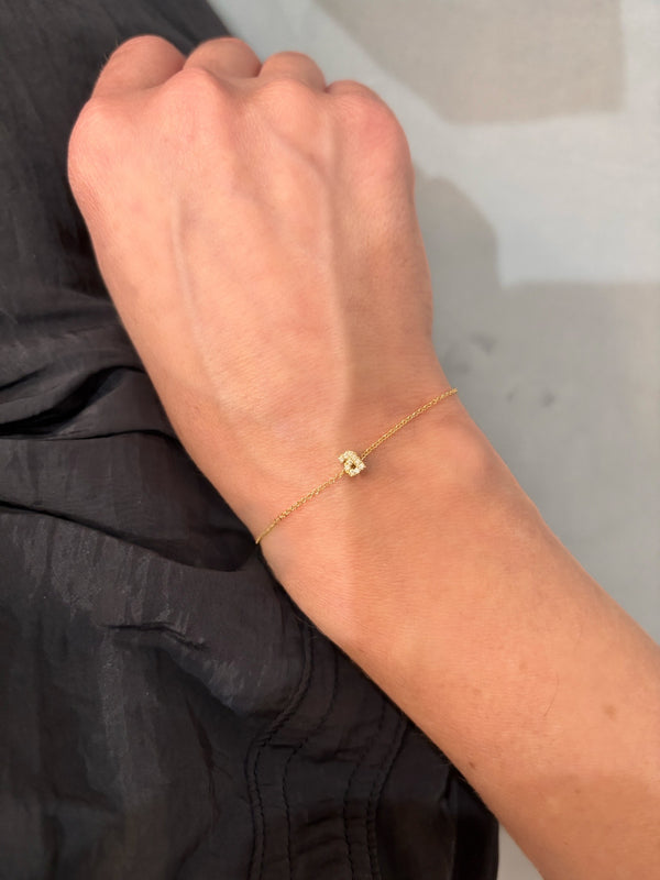 Lowercase Diamond Initial “a”Bracelet