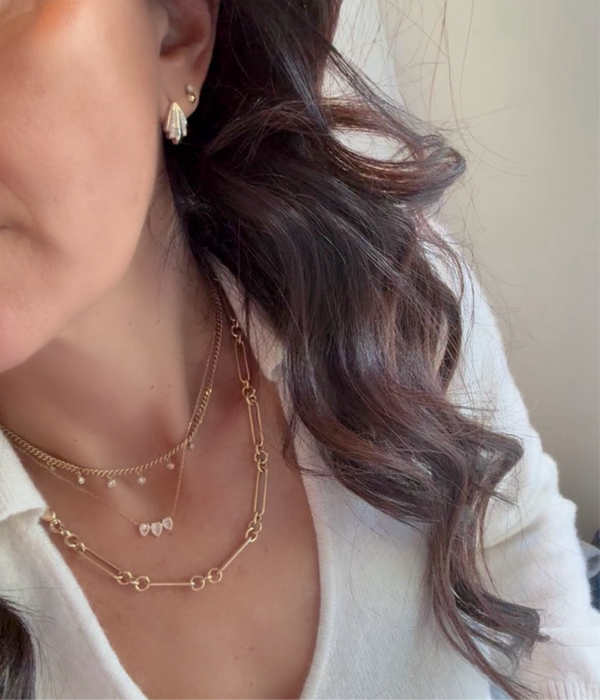 Illusion Diamond Pear Necklace