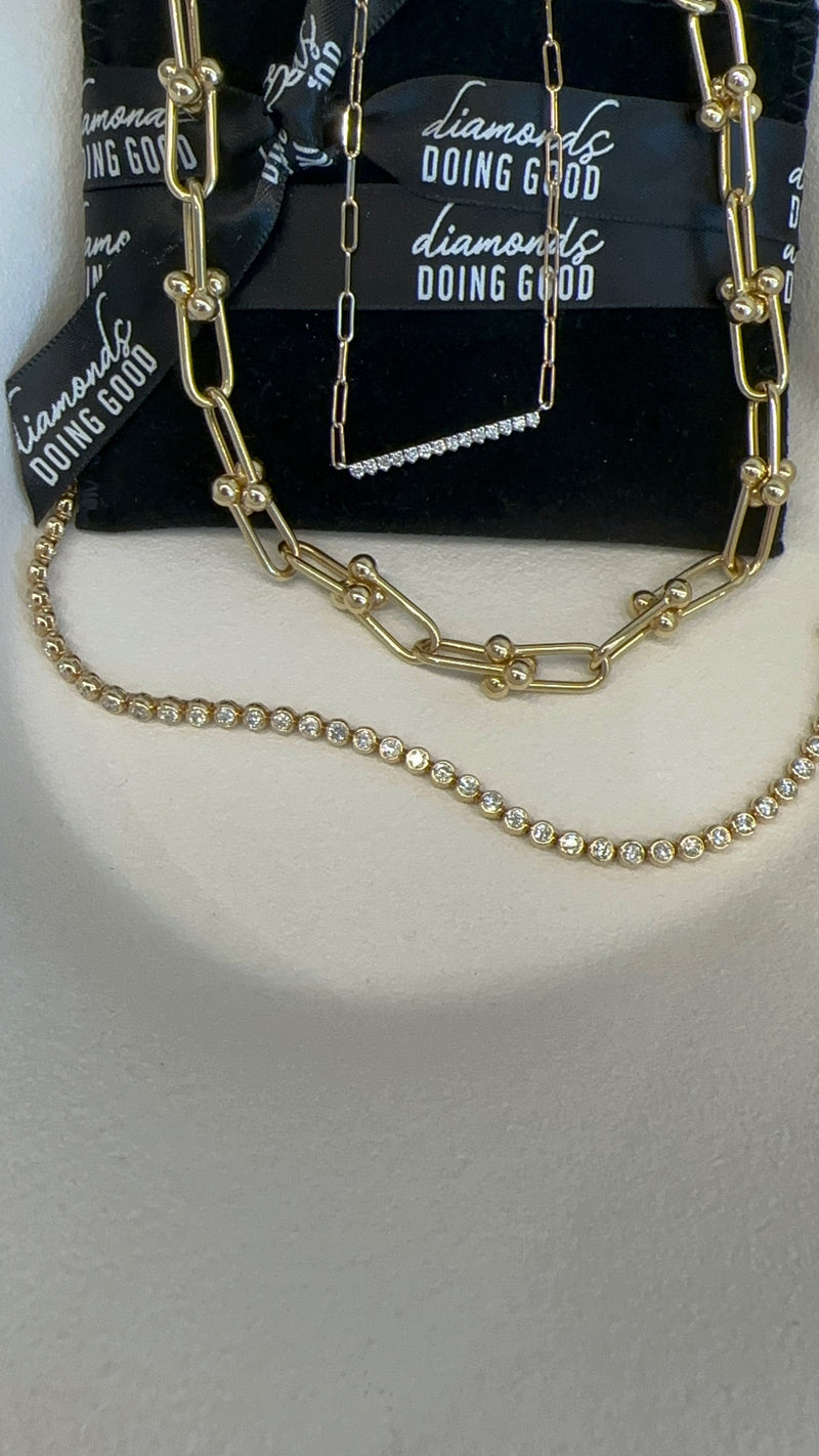 The Michelle Mini Link Diamond Necklace