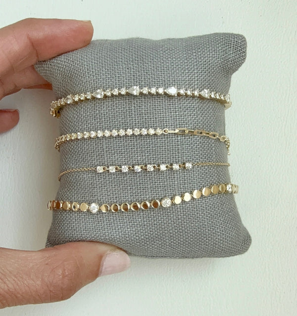 Diamond Chain Line Bracelet
