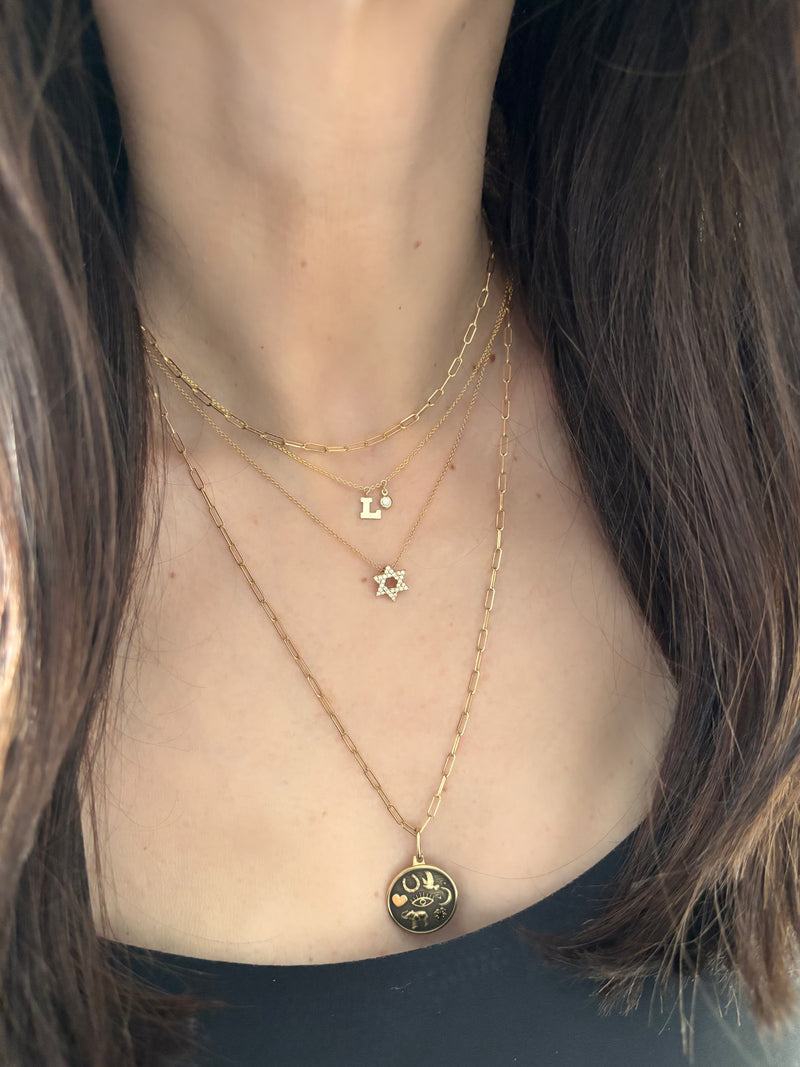 The Ella Initial Diamond Dangle Necklace