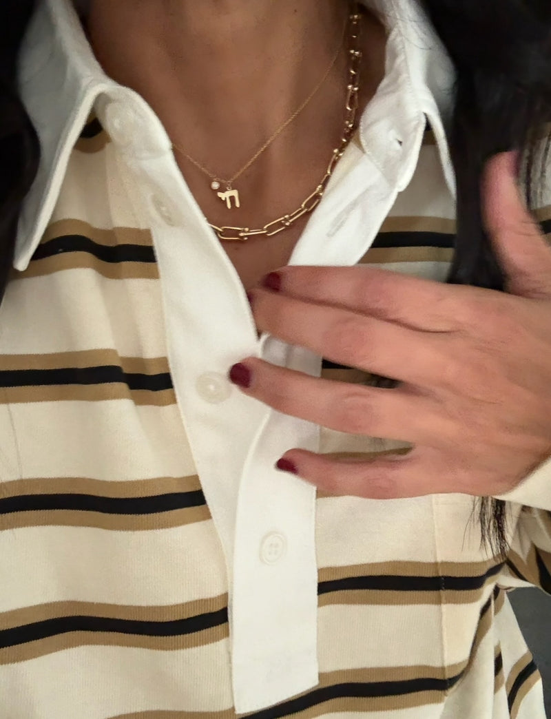 The Chai Diamond Dangle Necklace