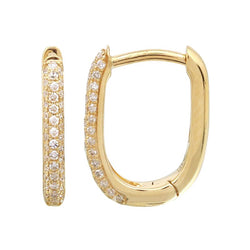 Diamond Pave Hoops