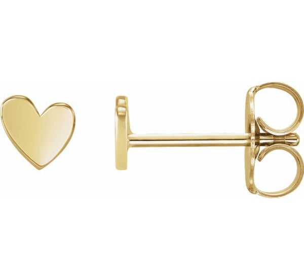 Gold Heart Studs