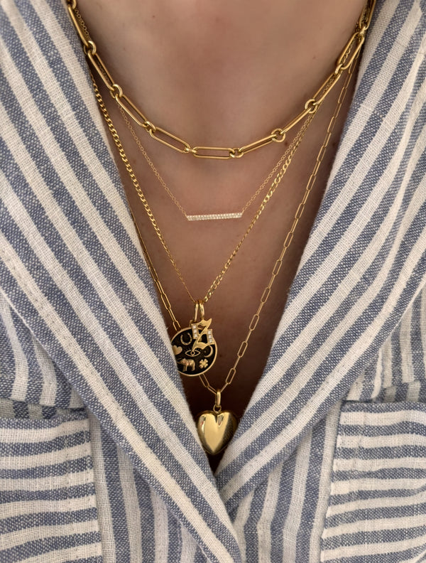 Pre-Order: Double Diamond Bar Necklace