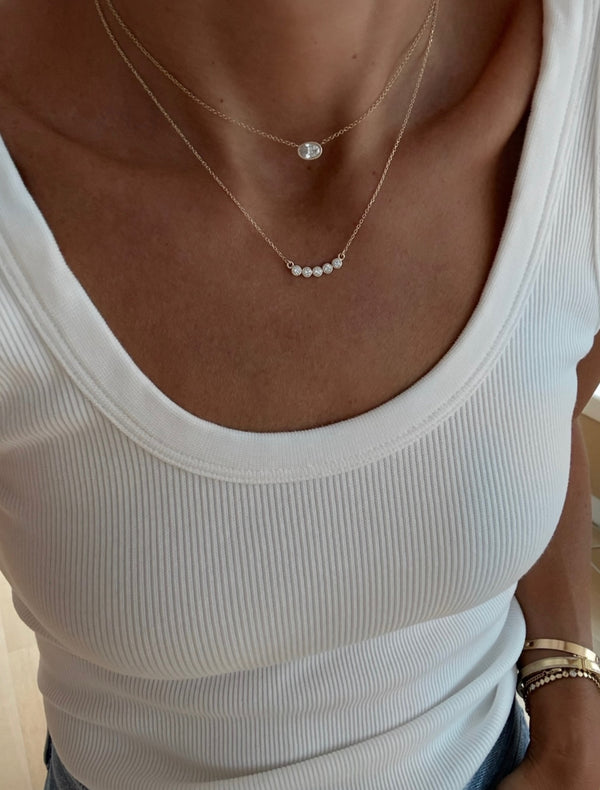 The Lana Lab Diamond Bar Necklace