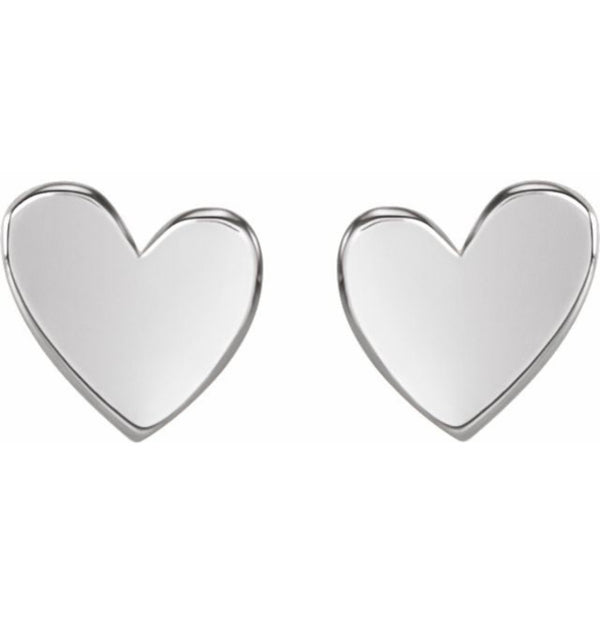 Gold Heart Studs