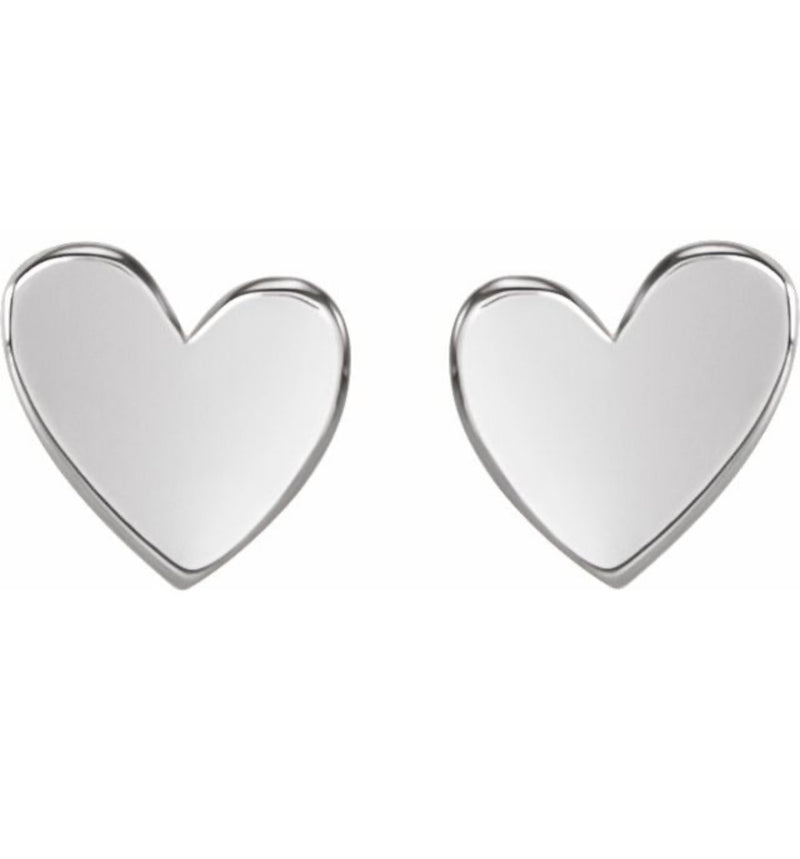 Gold Heart Studs