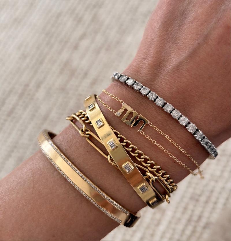 The Chanah Hebrew Nameplate Bracelet