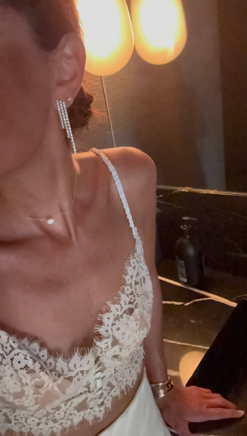 Diamond Waterfall Multi Dangle Earrings
