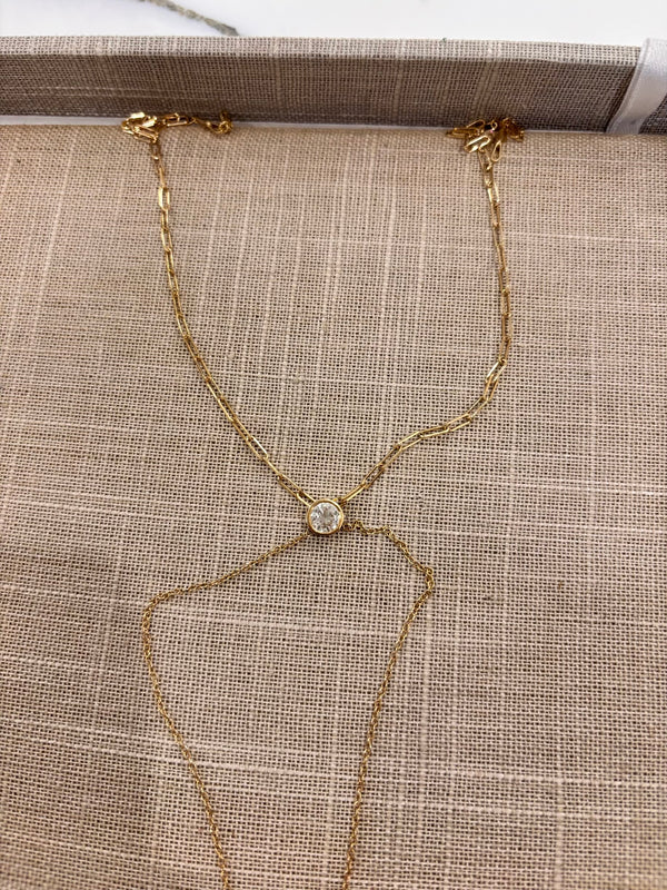 Custom 1ct Lab Diamond Mini Link Solitaire Necklace
