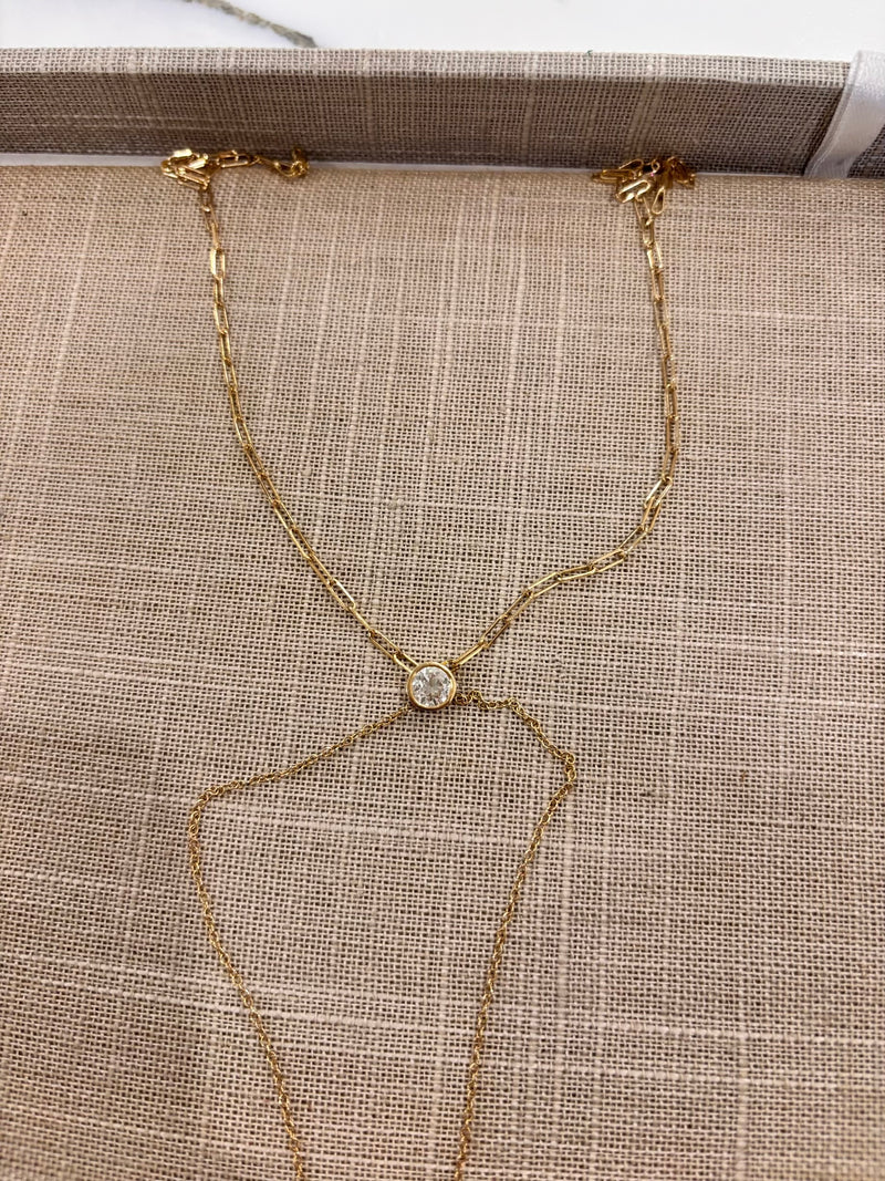 Custom 1ct Lab Diamond Mini Link Solitaire Necklace