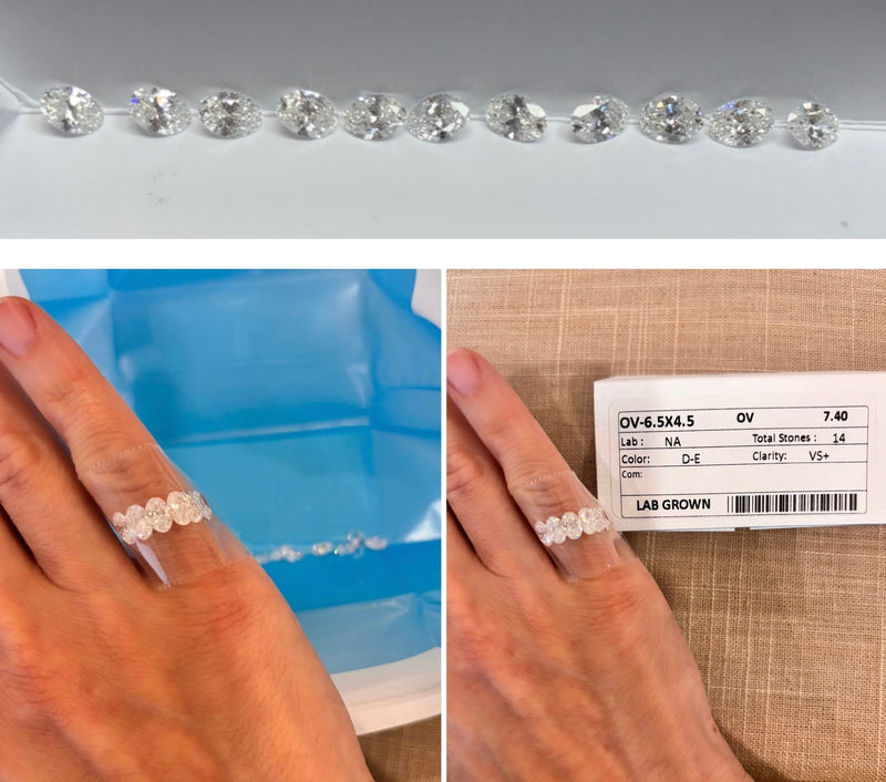 DEPOSIT Custom Oval Eternity Diamond Band