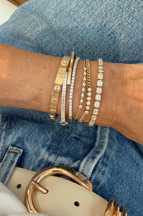 Diamond Chain Line Bracelet