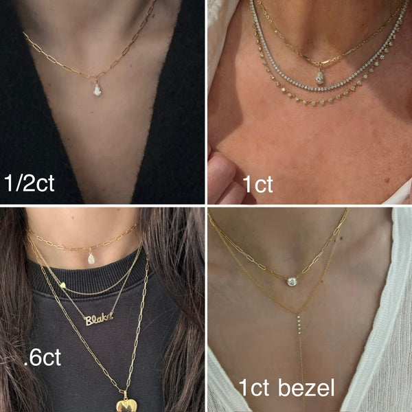 Lab Diamond Solitaire Charms