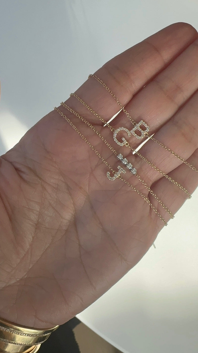 Diamond initial G bracelet