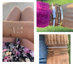 Gold Link + Loop Chain Bracelet