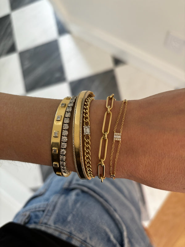 Baguette V-Chain Bracelet