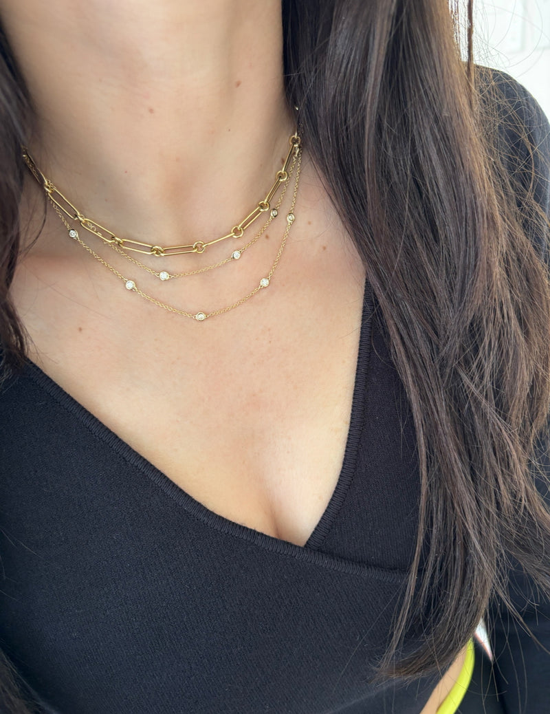 5 Station Diamond Necklace