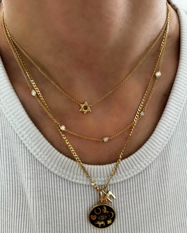 5 Station Diamond Necklace