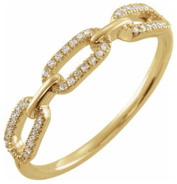 Diamond Link Chain Ring
