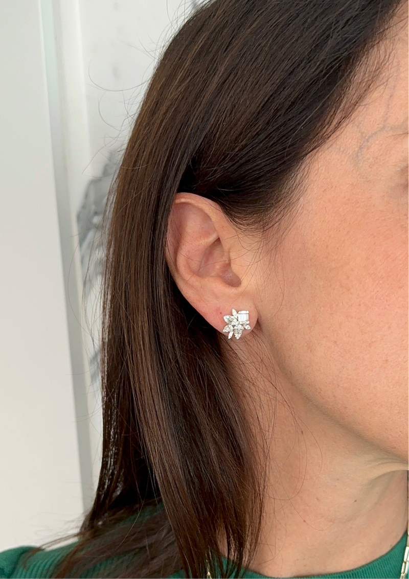 Hayley Diamond Cluster Earrings