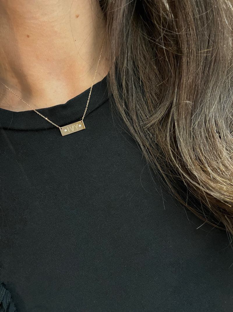 The Ivy Nameplate Necklace