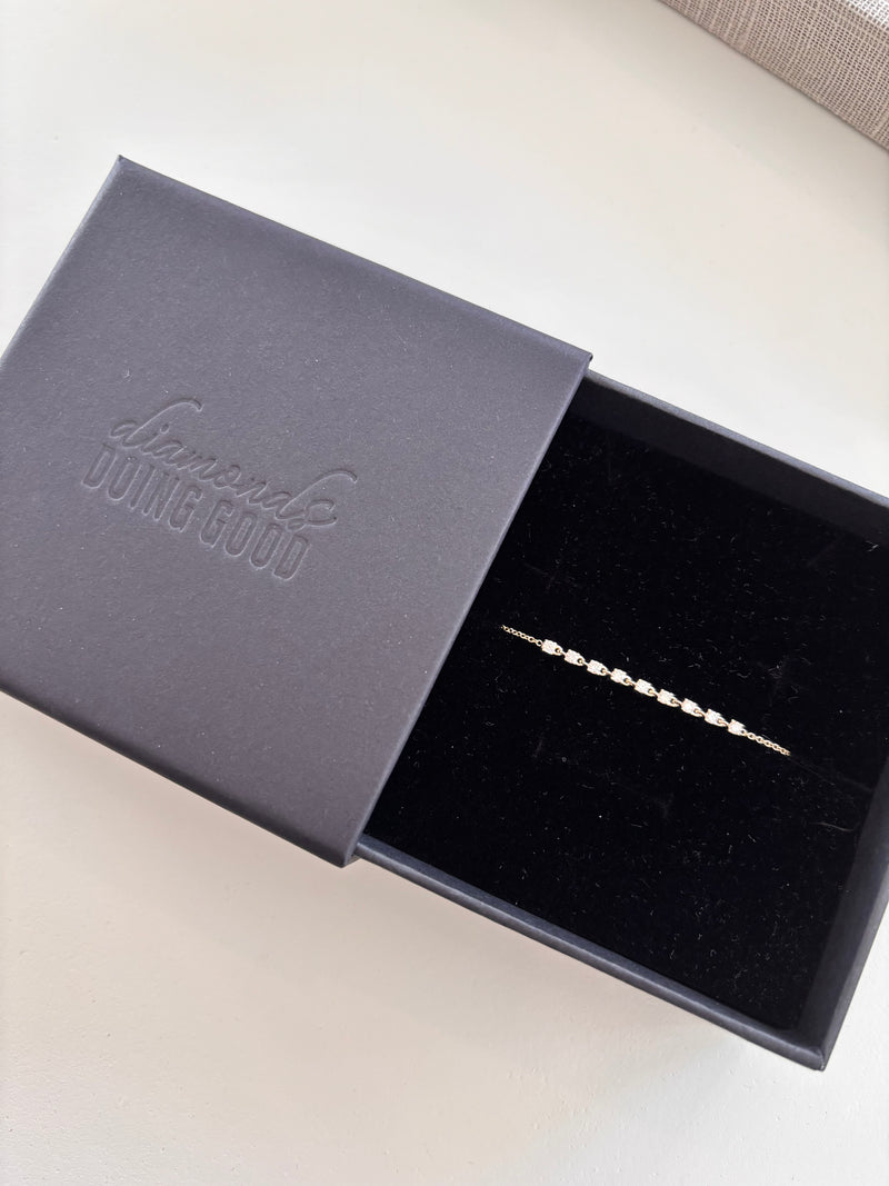 Diamond Chain Line Bracelet