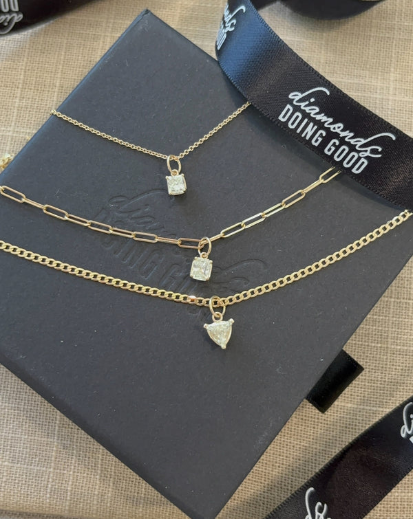 Mixed Shape Diamond Solitaire Charms