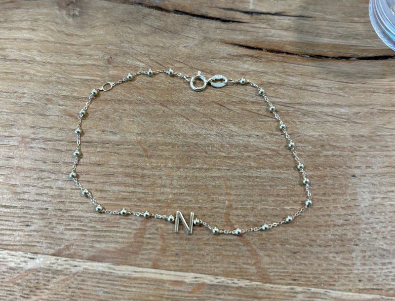 Initial Bead Bracelet