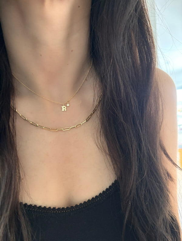 The Ella Initial Diamond Dangle Necklace