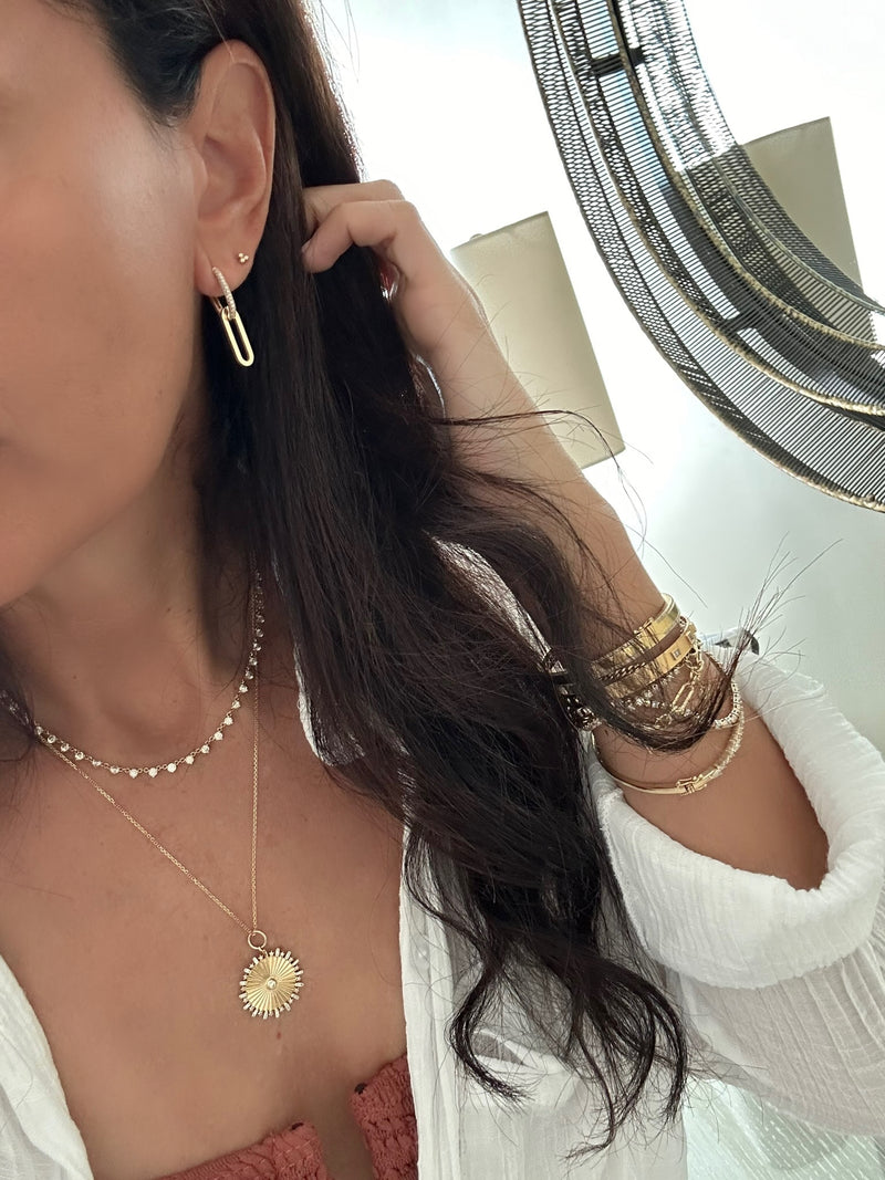 Diamond Pave Hoops