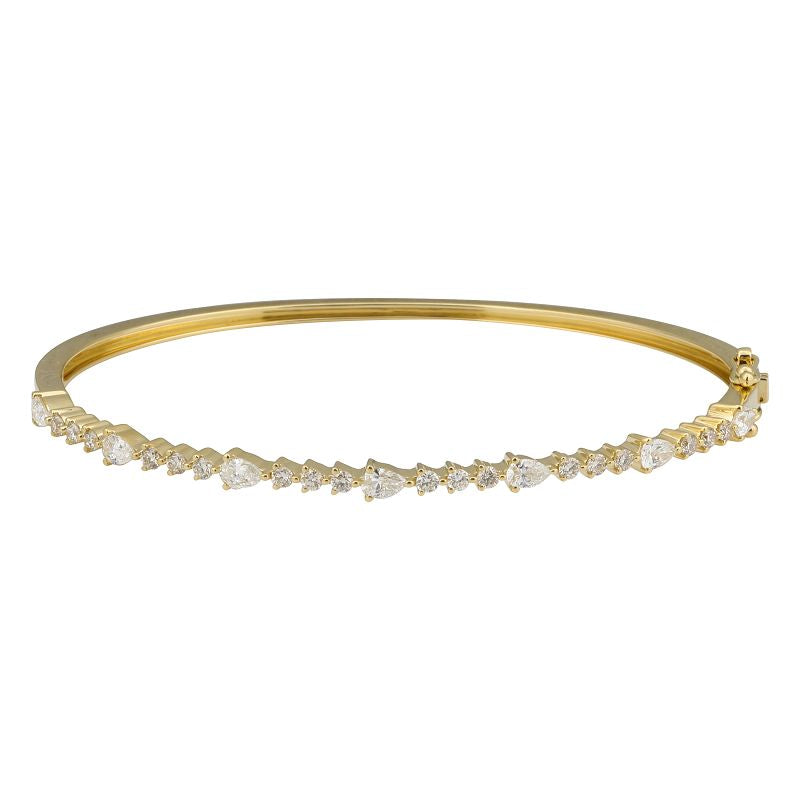 Pear Shape Diamond Bangle