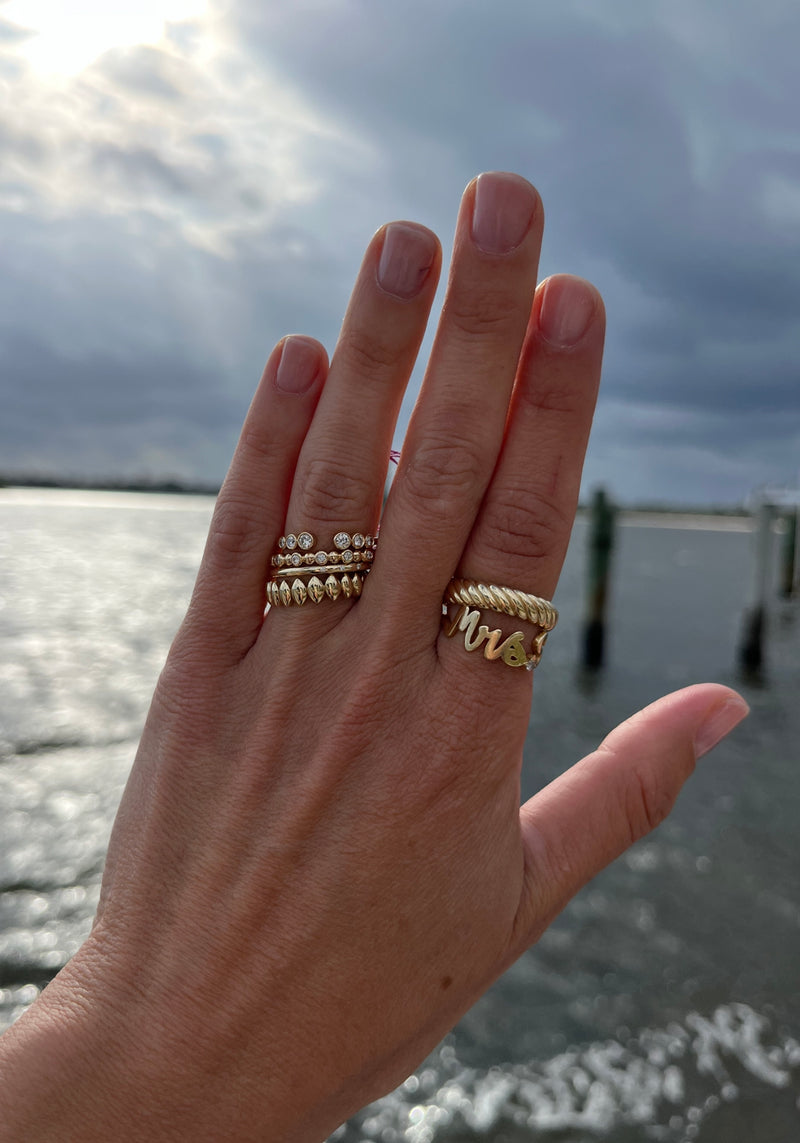 Solid Gold Twist Ring - Zofia Day Co.