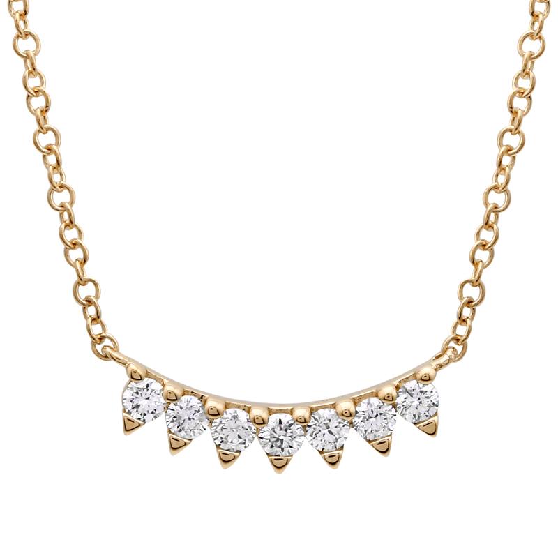 7 Stone Diamond Bar Necklace