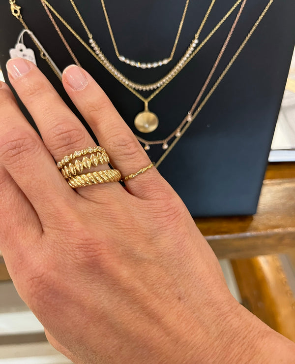 Chunky Gold Twist Ring