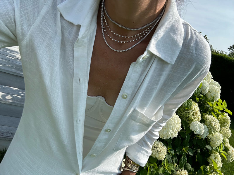 3ct Cupcake Set Diamond Tennis Necklace