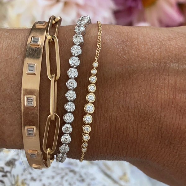 Graduated Diamond Bezel Bracelet