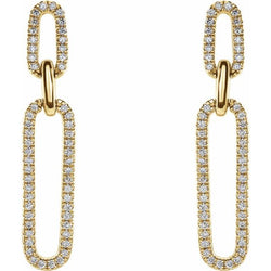 Paperclip Link Diamond Earrings