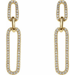 Paperclip Link Diamond Earrings