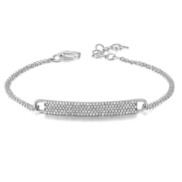 Diamond ID bar bracelet