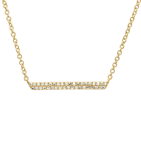 Double Diamond Bar Necklace