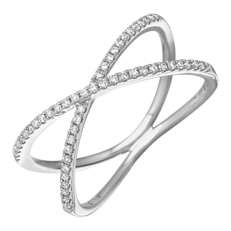 Diamond X Criss Cross Ring
