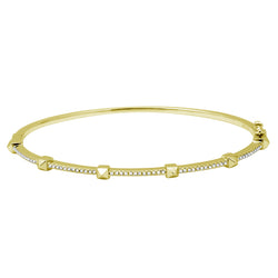 Pyramid Pave Diamond Bangle