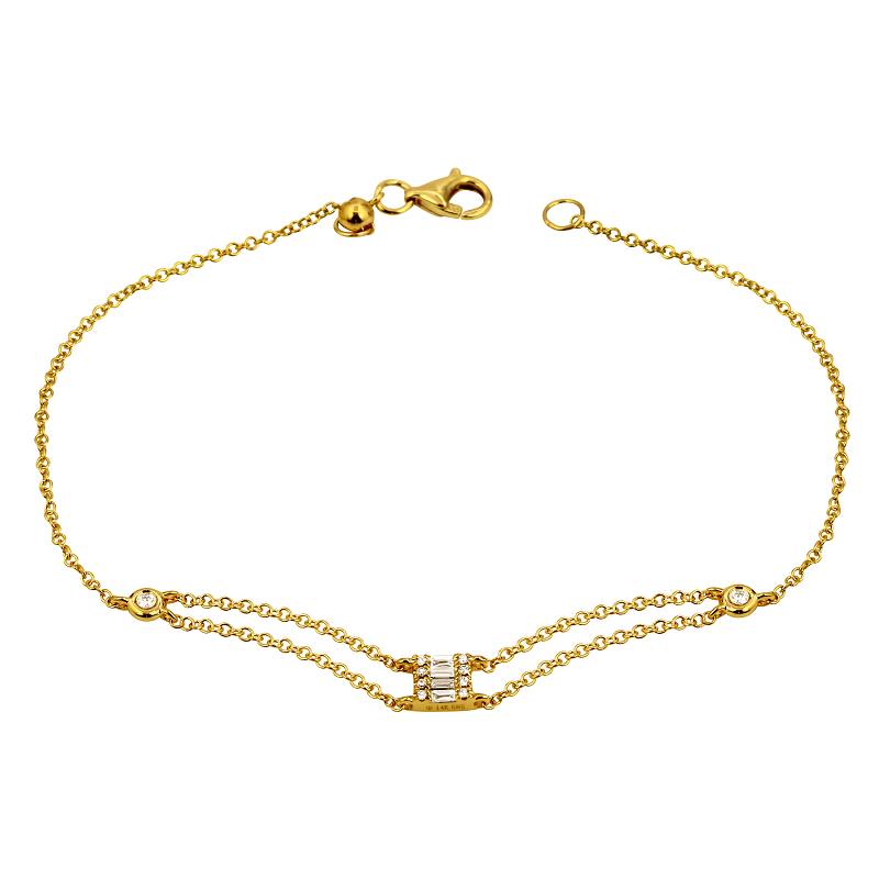 Baguette V-Chain Bracelet